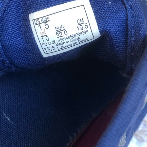 Vans star red/wht/blue low top vans Kids 1.5 - Picture 6 of 6